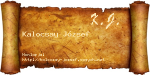 Kalocsay József névjegykártya
