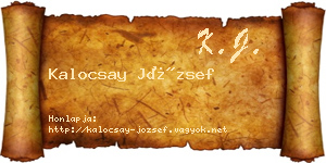 Kalocsay József névjegykártya