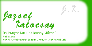 jozsef kalocsay business card